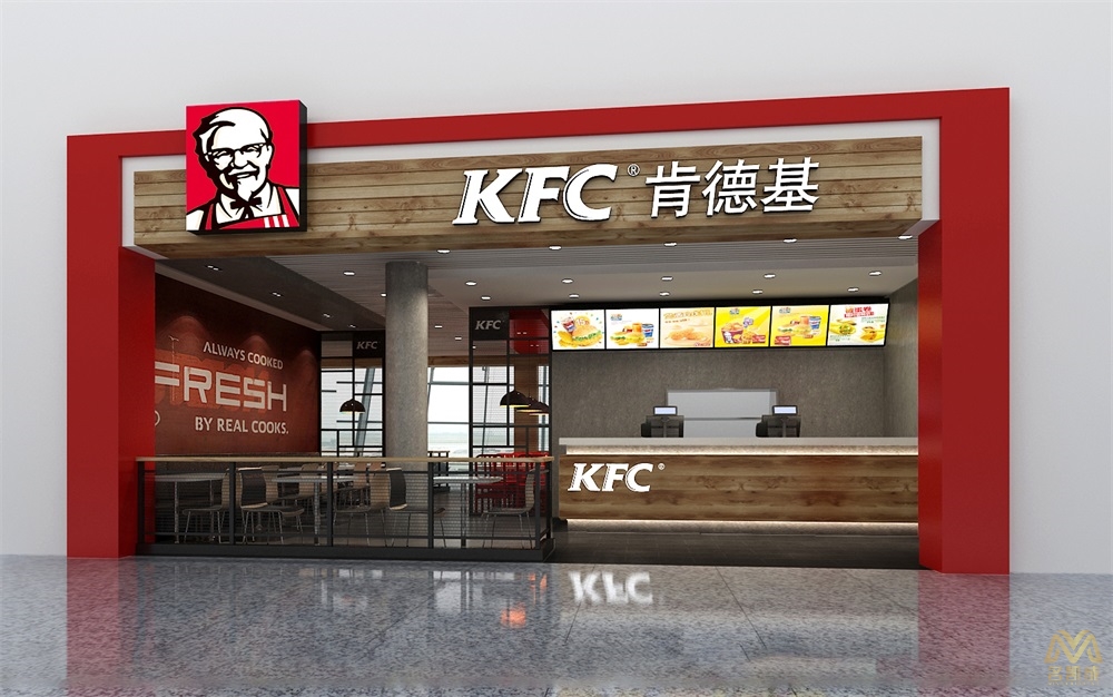 肯德基商鋪精裝修設(shè)計(jì)效果圖