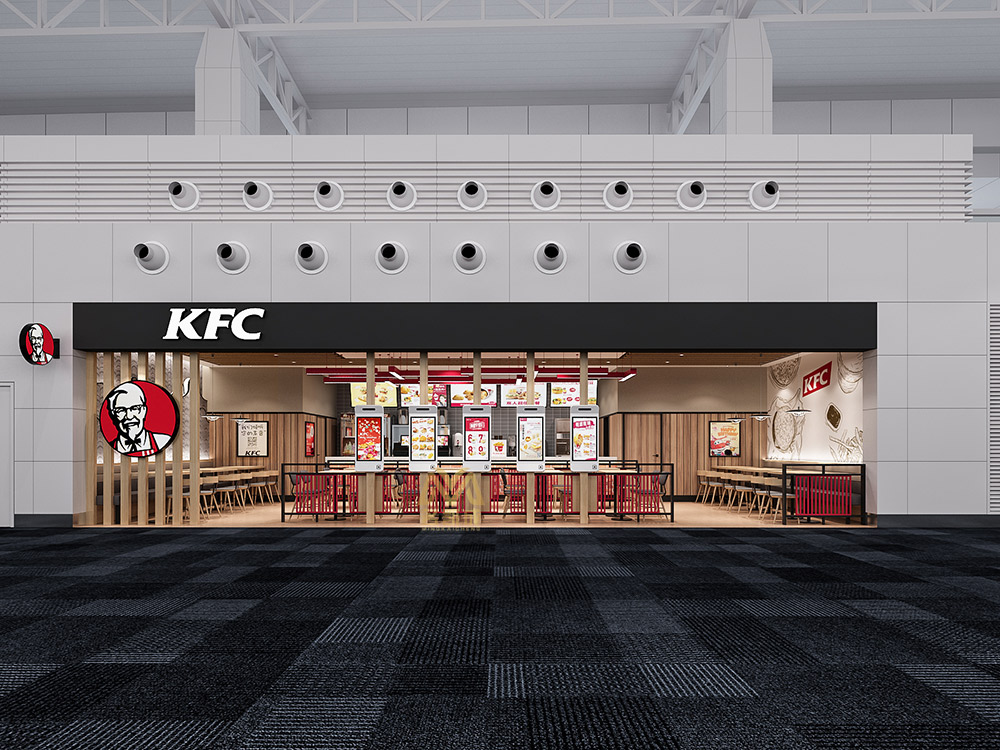KFC肯德基裝修設(shè)計(jì)，餐飲店面設(shè)計(jì)效果圖