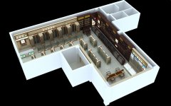 中西藥結(jié)合藥店設(shè)計田園風(fēng)格藥店裝修設(shè)計效果