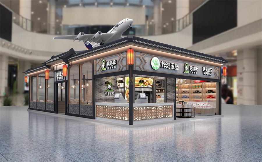 武漢機(jī)場店鋪裝修蒙自源品牌便利店設(shè)計(jì)餐館裝