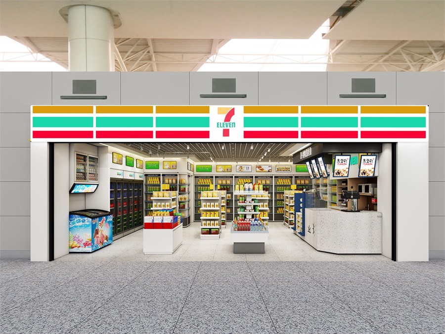 飛機(jī)場便利店裝修設(shè)計(jì)效果圖零售店設(shè)計(jì)零食店