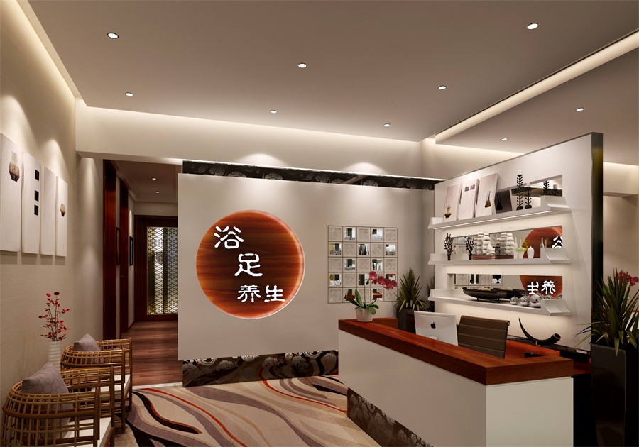 按摩店設(shè)計，浴足店裝修，養(yǎng)生會所設(shè)計，理療