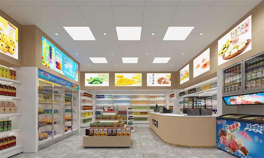 番禺音尚便利店設(shè)計(jì)，零售士多店設(shè)計(jì)，高檔便